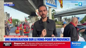 "Bloquons tout" à Antibes : une mobilisation sur le rond-point de Provence, BFM Nice Côte d'Azur est sur place