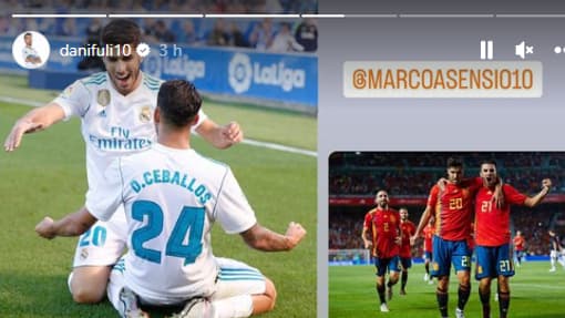 La story Instagram de Dani Ceballos La story Instagram de Dani Ceballos