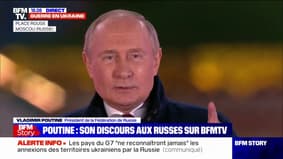 Vladimir Poutine: "Les républiques de Louhansk, Donetsk, Zaporijjia et Kherson ont fait le choix d'être rattachées à leur patrie historique: la Russie"