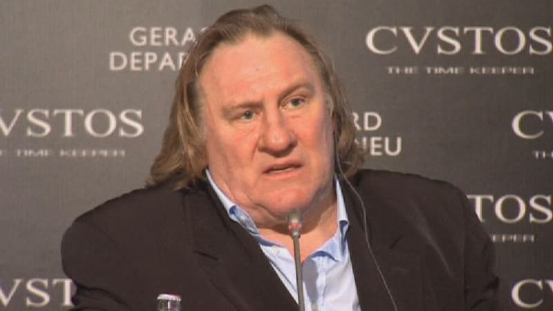 Gérard Depardieu martèle son nouveau slogan qui est aussi celui d'une marque de luxe: "fier d'être russe" .
