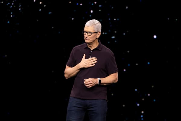 Tim Cook lors de la keynote d'Apple, le 7 septembre 2022. 