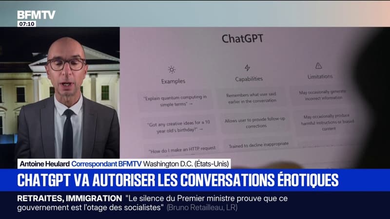 ChatGPT va autoriser les conversations érotiques dans une nouvelle version prévue pour décembre