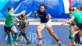 Manae Feleu lors du match du Tournoi des VI Nations France-Irlande, 23 mars 2024