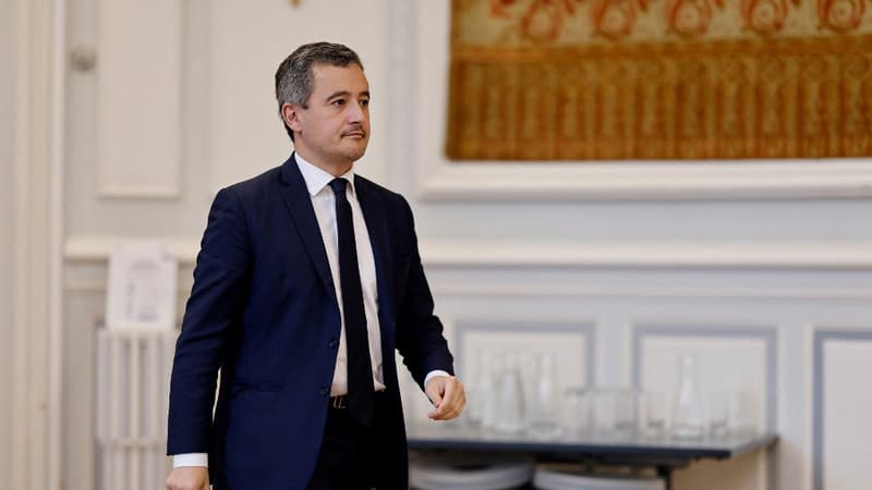 Gérald Darmanin au ministère de l'Intérieur le 27 mars 2023