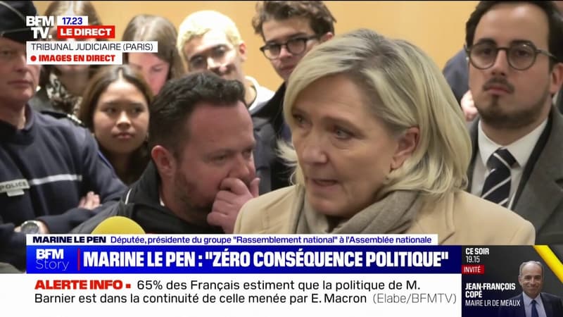 Procès du RN: Marine Le Pen se dit 