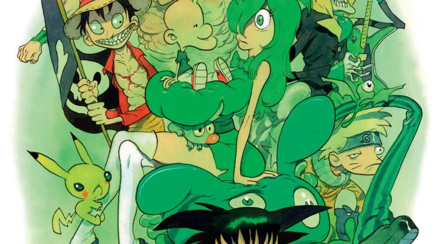 Un dessin de Zep où Titeuf croise les héros de mangas comme "Naruto", "Dragon Ball" et "One Piece"