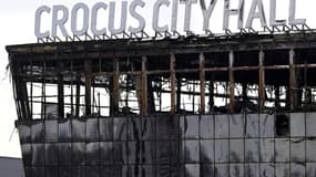 Le Crocus City Hall incendié, après un attentat, le 26 mars 2024 à Krasnogorsk, dans la banlieue de Moscou. (Photo d'archive)