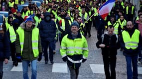 Des gilets jaunes défilent à Nancy le 19 janvier 2019. (Photo d'illustration)