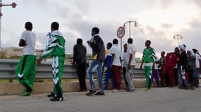 Des migrants érythréens à Lampedusa, le 5 octobre 2013.