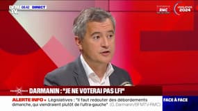 "Il ne veut que le chaos": Gérald Darmanin dénonce "la tactique" de Jean-Luc Mélenchon