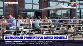 Seine-Maritime: les Rouennais profitent d'un samedi ensoleillé et chaud