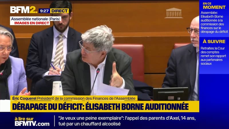 Dérapage du déficit: vif échange à l'Assemblée entre Éric Coquerel et Élisabeth Borne