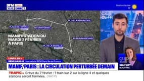 Grève du 7 février: le parcours du cortège parisien dévoilé, la circulation perturbée
