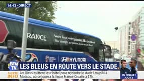 France-Croatie : Le car de l'équipe de France a quitté l'hôtel après la causerie de Didier Deschamps