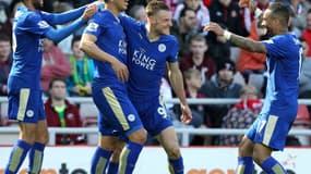 La joie des joueurs de Leicester