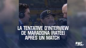 La tentative d'interview de Maradona (ratée) après un match
