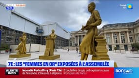 JO 2024: les femmes en or, aperçues à la cérémonie d'ouverture, exposées à l'Assemblée nationale 