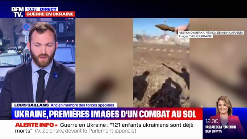 Ukraine: les premières images d'un combat au sol