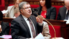 Le ministre délégué chargé des relations avec le Parlement, Alain Vidalies, en pleine séance des questions au gouvernement, le 5 février 2013.