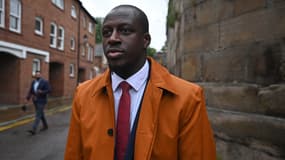 Benjamin Mendy à la sortie du tribunal de Chester, 14 juillet 2023