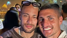 Neymar et Marco Verratti lors du réveillon du Nouvel An, le 31 décembre 2024 au Moyen-Orient