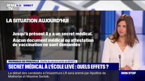 À quoi auront véritablement accès les chefs d'établissement scolaire si le secret médical des élèves est levé?