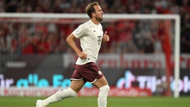 Harry Kane pour sa première avec le Bayern en Supercoupe d'Allemagne, 12 août 2023