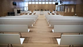 Vue d'une salle d'audience du tribunal de Paris. 