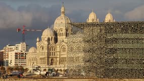 Près de la cathédrale de la Major , le Mucem en mars 2013.