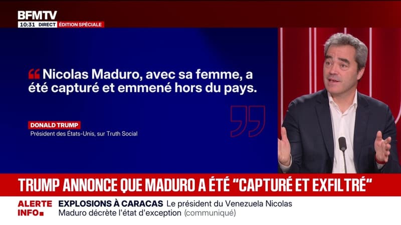 Donald Trump annonce que Nicolas Maduro a été "capturé et exfiltré" du Venezuela