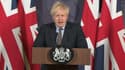 Le Premier ministre Boris Johnson durant une conférence de presse virtuelle au 10 Downing Street le 21 décembre 2020 pour annoncer un accord post-Brexit