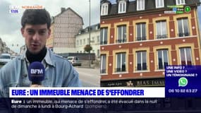 Eure: un immeuble menace de s'effondrer à Bourg-Achard