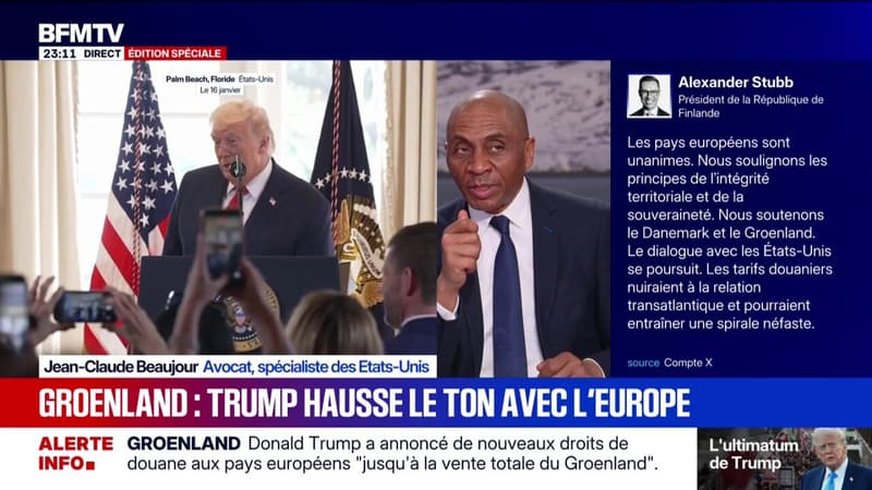 Groenland: pour Jean-Claude Beaujour, avocat et spécialiste des États-Unis, "Donald Trump est piégé par sa propre méthode"