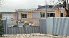 Le lycée Jean Moulin à Torcy en travaux.