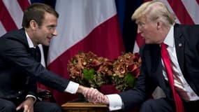Emmanuel Macron et Donald Trump en septembre 2017 à New York.