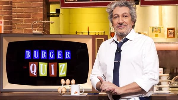 Alain Chabat sur le plateau du "Burger Quiz"