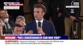 Emmanuel Macron: "Nos économies vont être touchées sur ce qui dépend le plus de la situation [entre la Russie et l'Ukraine]: le gaz, le pétrole, les céréales"