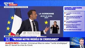 Europe: "Nous avons un défi, revoir notre modèle de croissance", affirme Emmanuel Macron