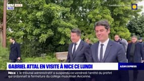 Gabriel Attal en visite dans un lycée à Nice ce lundi 