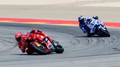 Marc Marquez sur la course sprint du Grand Prix d'Aragon, le 7 juin 2025