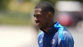 L'attaquant du PSG Ousmane Dembélé à l'entraînement à la Coupe du monde des clubs, 14 juin 2025