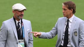 Gianluca Vialli et Roberto Mancini, à Londres le 26 juin 2021