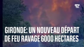 Les images des nouveaux départs de feu en Gironde, qui ont déjà ravagé 6000 hectares en quelques heures