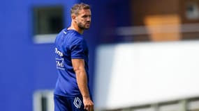 Melvyn Jaminet avec le XV de France en juillet 2024.