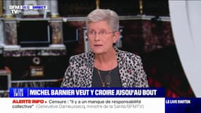 Censure: la ministre de la Santé dénonce "un manque de responsabilité collective"