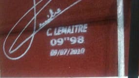 La signature de Christophe Lemaitre