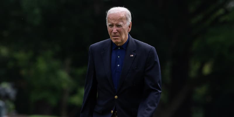 Joe Biden sur la pelouse de la Maison Blanche, le dimanche 22 septembre 2024.