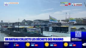 Armada 2023: un bateau collecte les déchets des marins