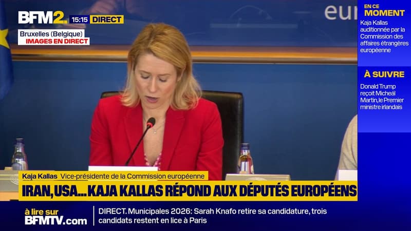 "Plus la guerre se poursuit au Moyen-Orient, plus l'Ukraine souffre", assure la cheffe de la diplomatie européenne