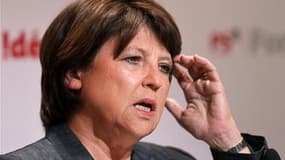 Martine Aubry s'est déclarée "prête comme les autres" à se présenter à la primaire qui désignera le candidat socialiste à la présidentielle de 2012. /Photo prise le 4 mai 2011/REUTERS/Charles Platiau